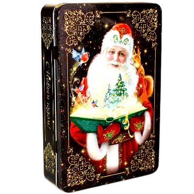 Сладкий новогодний подарок в картонной упаковке весом 700 грамм 