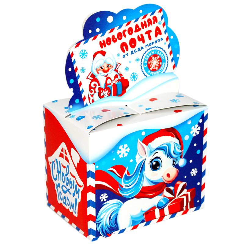 Детский подарок на Новый Год в картонной упаковке весом 750 грамм